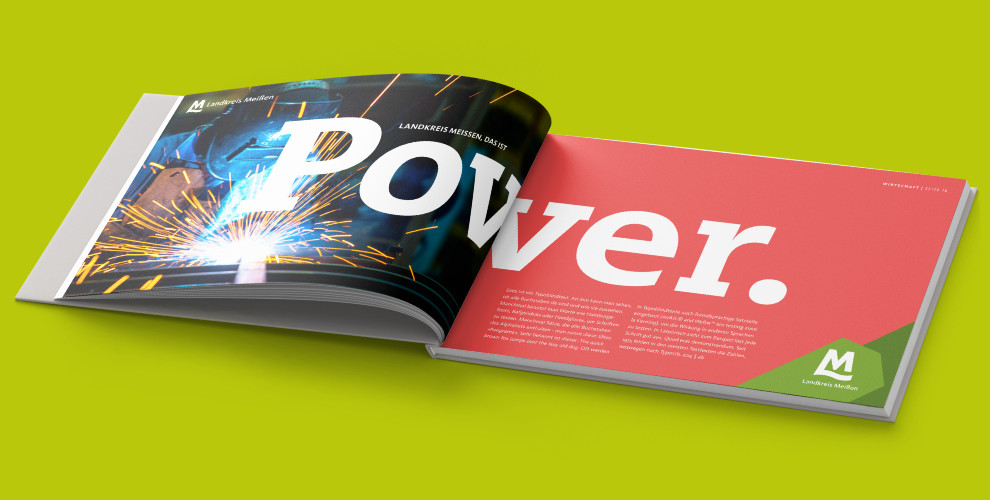 Entwicklung Corporate Design, hier: Hardcover • Landkreis Meißen
