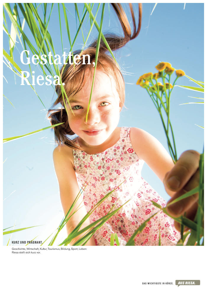 Titel Imagebroschüre • Stadt Riesa • AD/CD Eckert, Roßberg • Foto Seifert