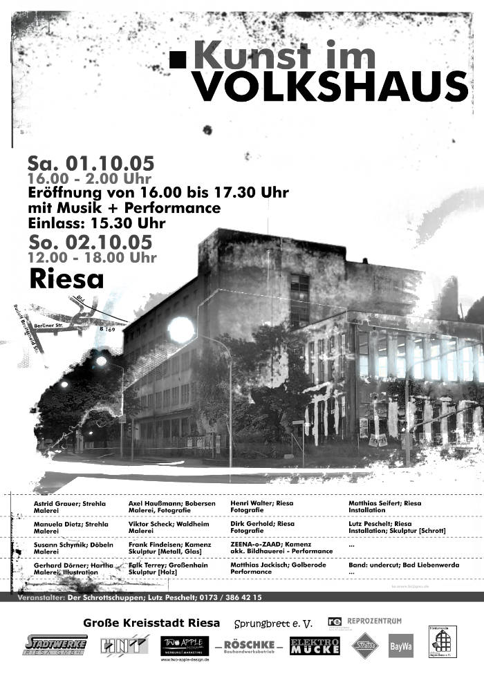 Plakat Kunst-Event • Volkshaus • © Matthias Seifert