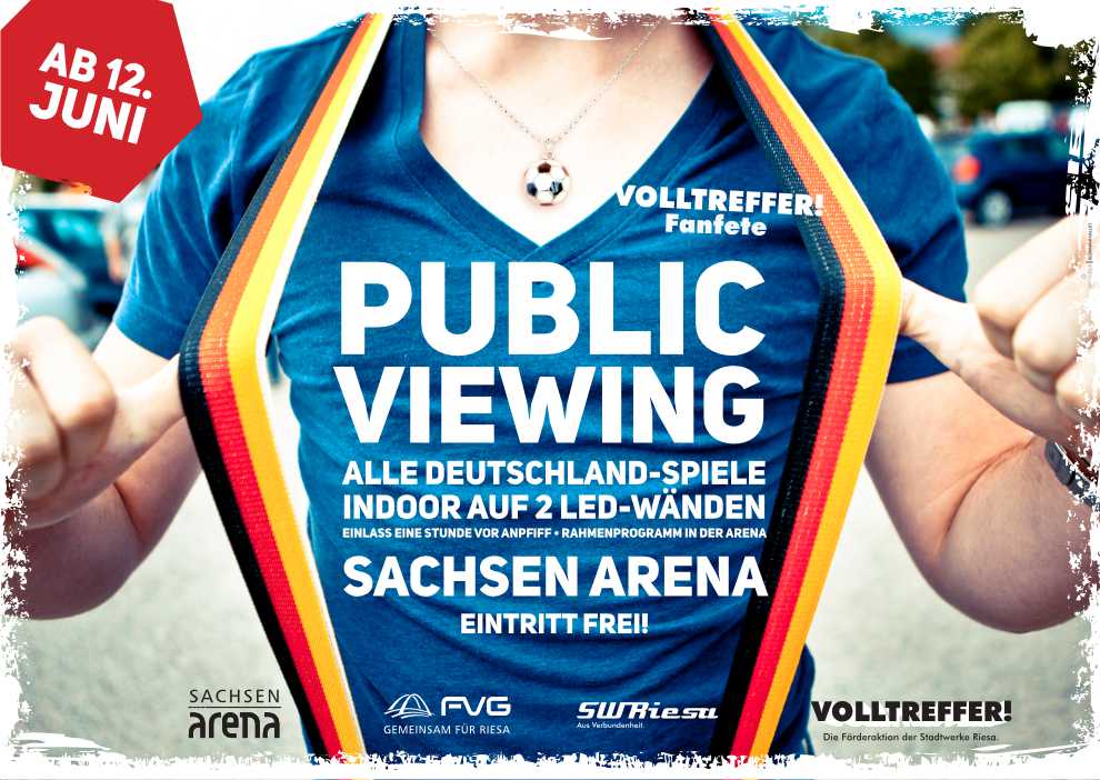 Plakat Public Viewing • Stadtwerke Riesa mbH